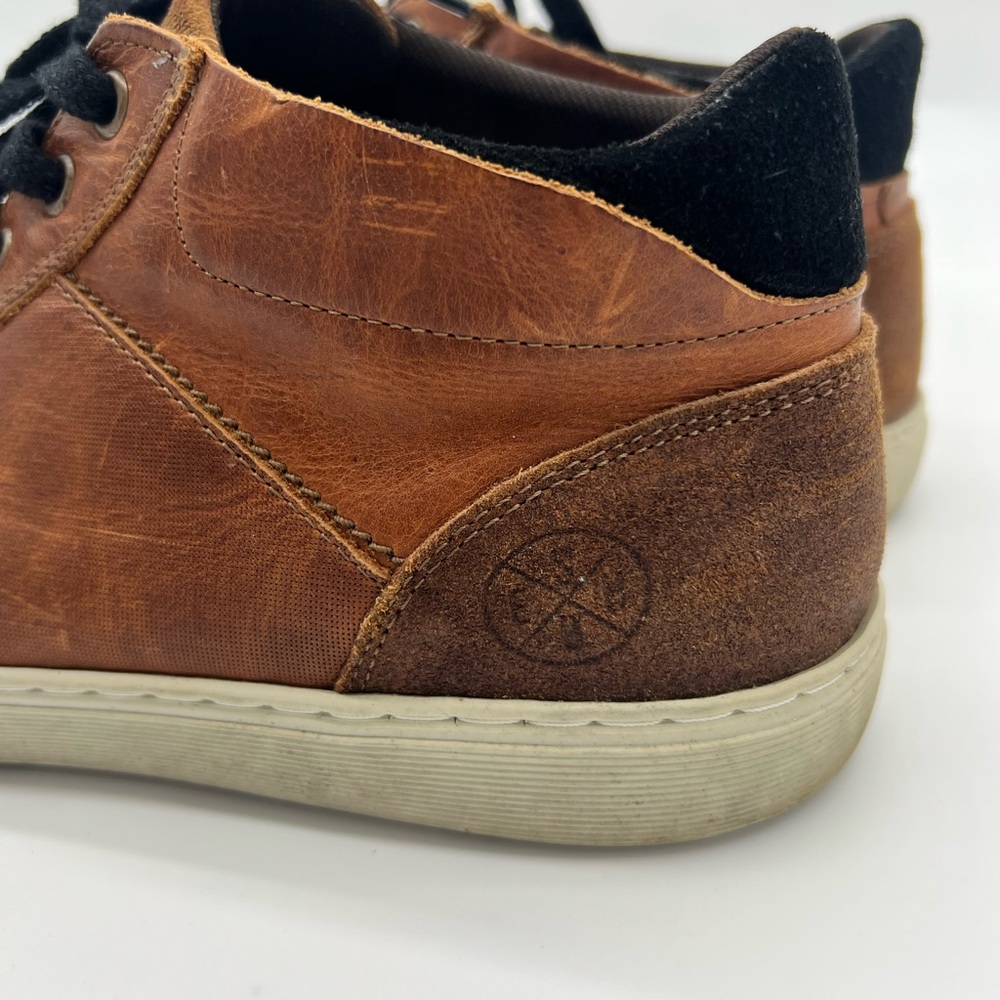 Bull Boxer Brown Leather High Top Sneakers - Picture 2 of 9